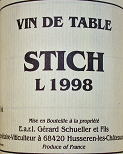 シュレール　リースリング　1998自然派ワイン
